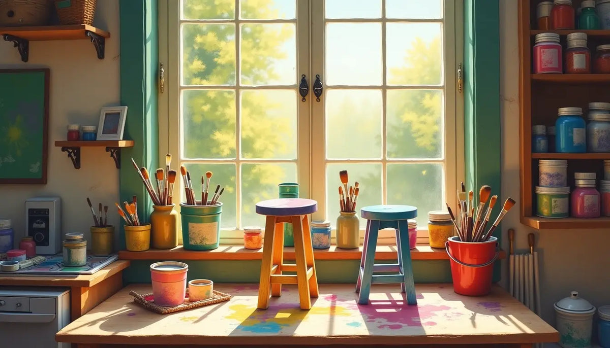 How to Paint Wooden Stools Scanica CA