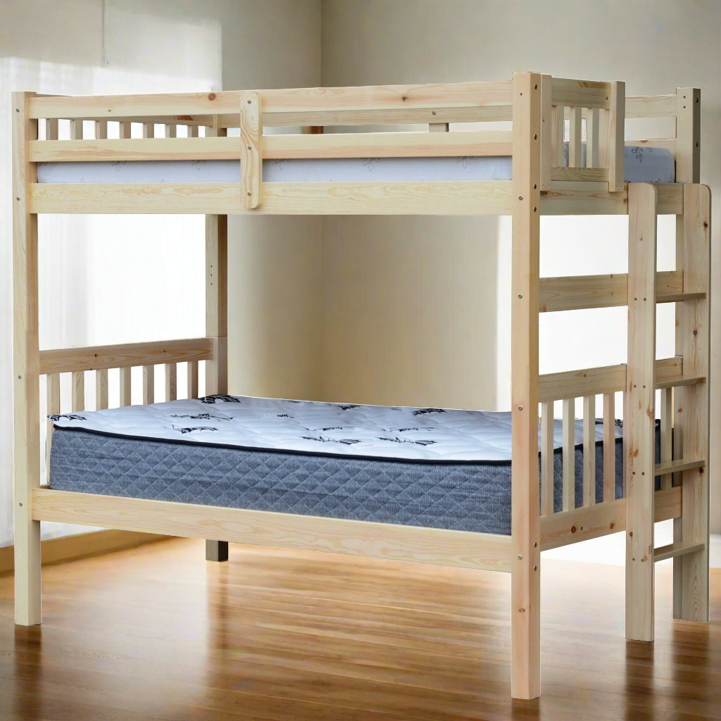 natural twin over twin bunk bed