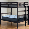 Bern Full over Full End Ladder Bunk Bed Espresso