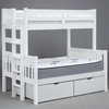 Delano Twin over Full End Ladder Bunk Bed White