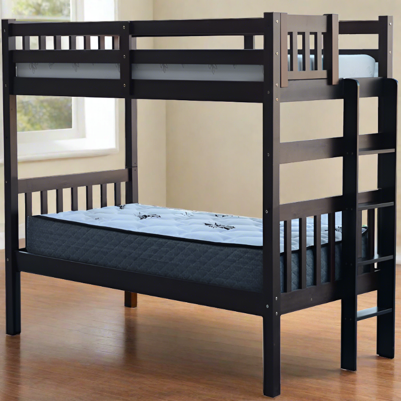 tampa single over single bunk bed espresso