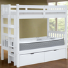 Tampa Twin over Twin Bunk Bed End Ladder White
