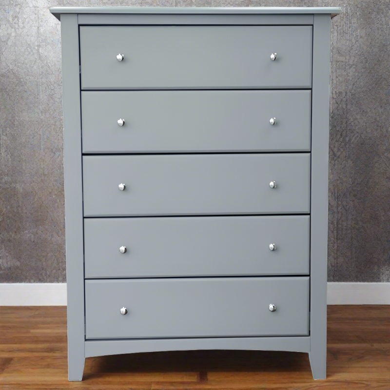 SOLID WOOD CHEST GEY FINISH