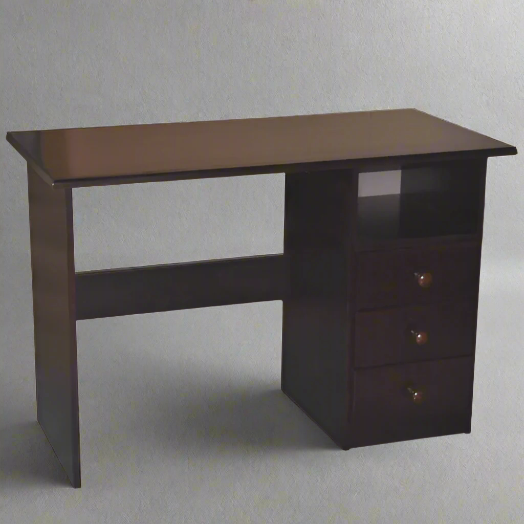 solid wood espresso computer desk