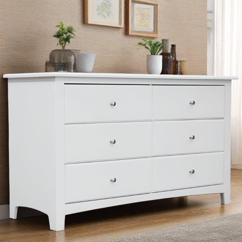 SOLID WOOD DRESSER WHITE