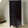 Solid Wood Tall Chest of Drawers Espresso