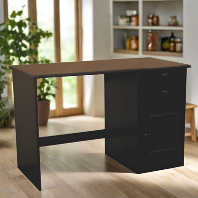 Henry Solid Wood Soft Close Drawers Desk Espresso
