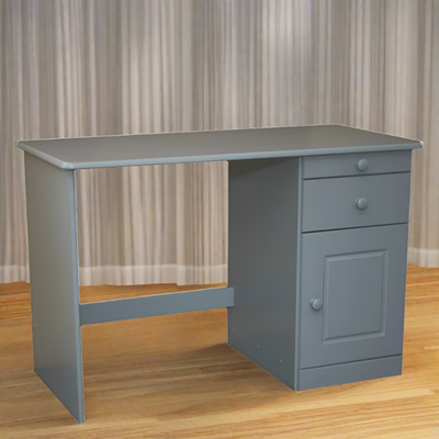 Henry Solid Wood Soft Close Drawers Desk Grey