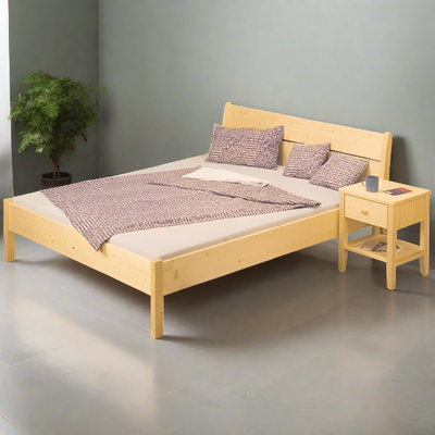Linda Sleigh Solid Wood Bed Natural