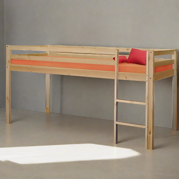 Low-Loft-Bed NATURAL