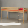 Junior Twin Low Loft Bed with Desk, Chest and Bookcase Natural