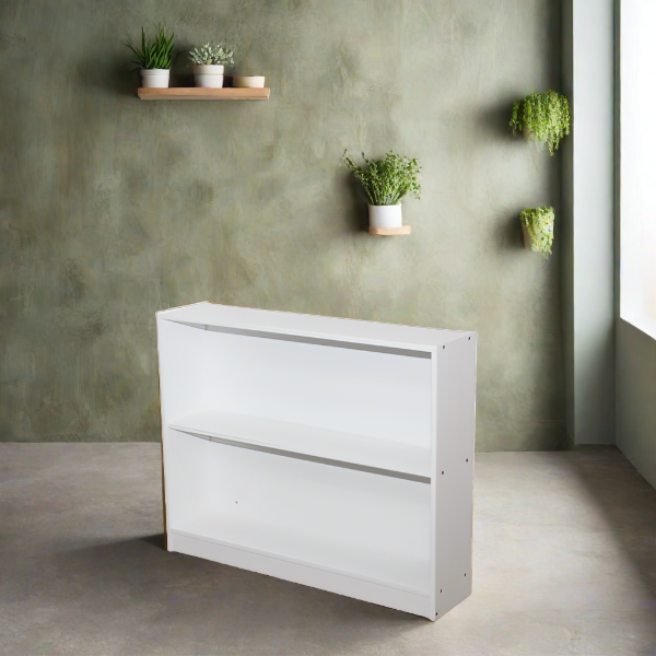Low-loft-bed-bookcase