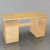 Solid Wood Student Desk with Drawers Natural