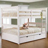 Sydney Full over Full Bunk Bed with Trundle Drawers White