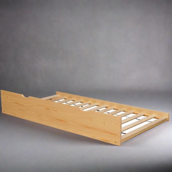 Trundle bed natural solid wood