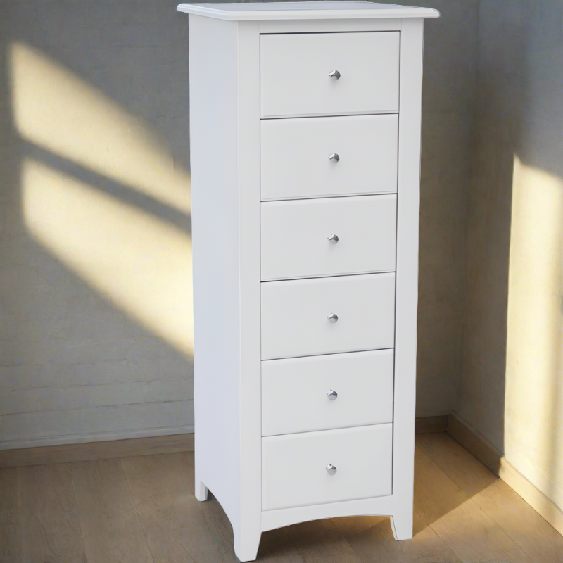 WHITE TALL CHEST