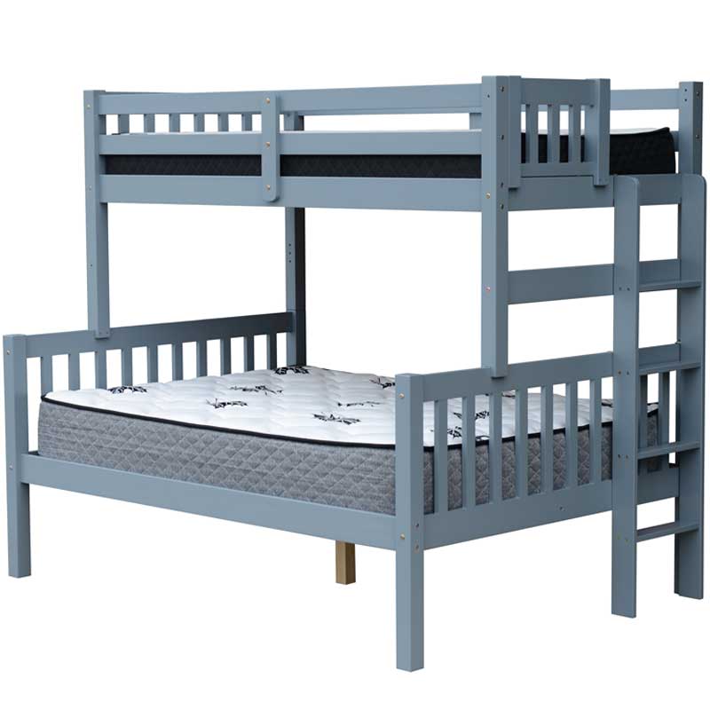 Delano single over double bunk bed in grey