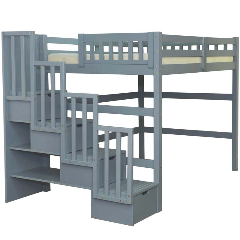 Aria High-quality stairway bunk bed on sale with integrated drawers for extra storage