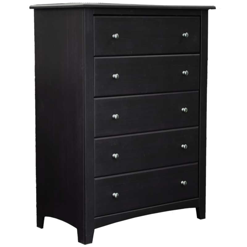 Espresso-finished solid wood chest featuring a sleek design and durable construction