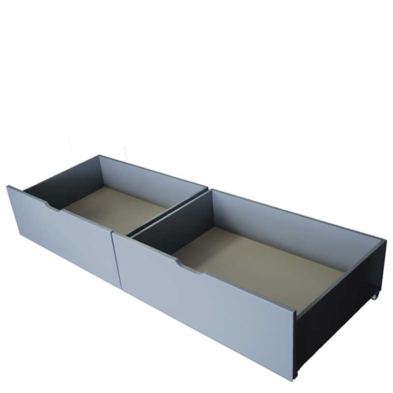under-bed-storage set of drawers-grey