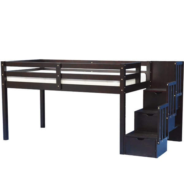 junior-stairway-low-loft-bed espresso