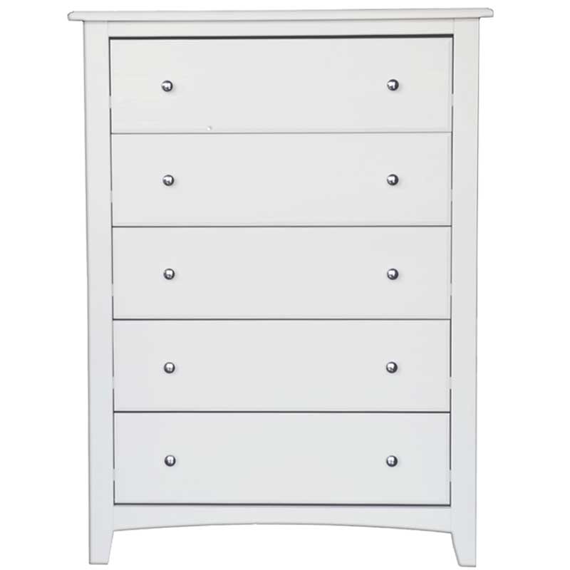 Large solid wood chest in white wood tones with elegant handles and sturdy craftsmanship