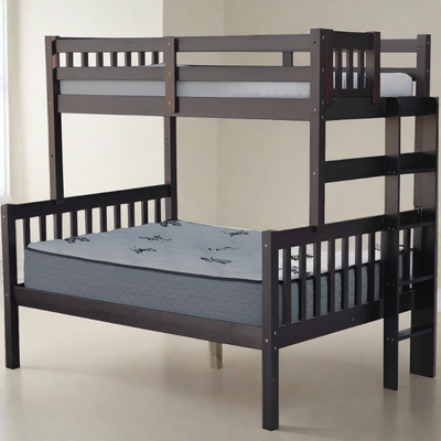 Delano Twin over Full End Ladder Bunk Bed Espresso