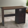 Solid Wood Computer Desk with Drawers Espresso