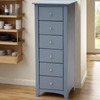Solid Wood Tall Chest of Drawers Grey