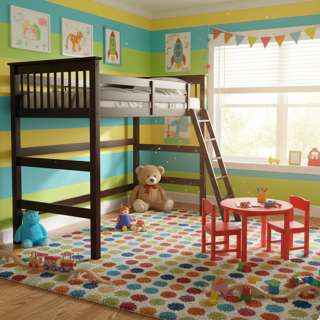 Humboldt Twin High Loft Bed Espresso
