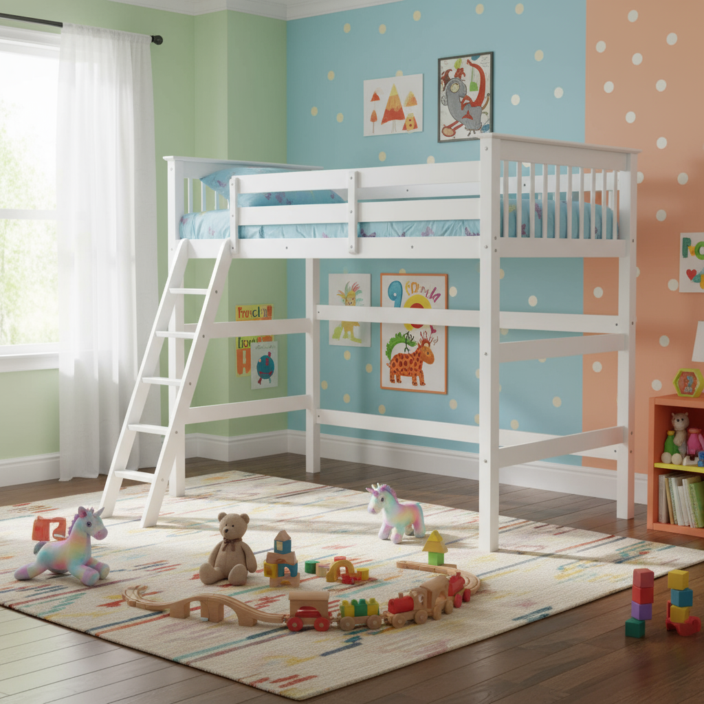 Humboldt Twin High Loft Bed Espresso