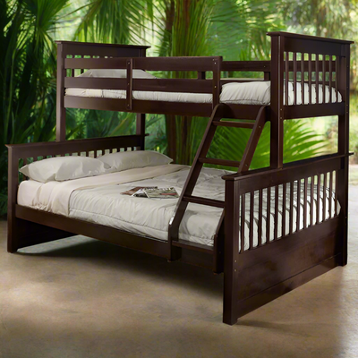 Marina Twin over Full Solid Wood Bunk Bed Espresso