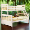 Marina Twin over Full Solid Wood Bunk Bed White