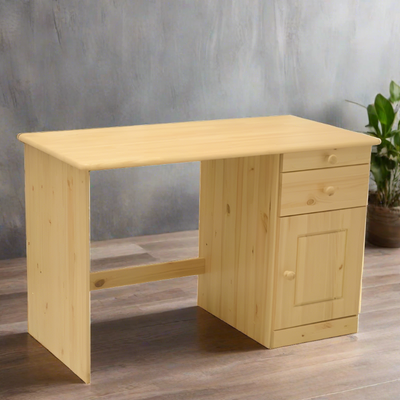Henry Solid Wood Soft Close Drawers Desk Natural