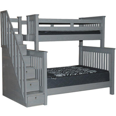 Palazzo Full over Full Canadian Wood Bunk Bed in Black