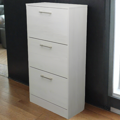 Virginia Shoe Storage Cabinet with 3 Compartments Pine Canyon