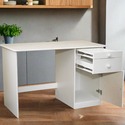 Henry Solid Wood Soft Close Drawers Desk White