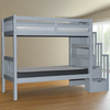 Wynn Stairway Twin over Twin Bunk Bed Grey