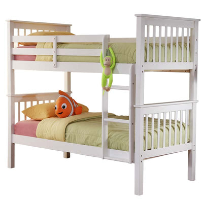 Shannon Twin over Twin Bunk Bed White