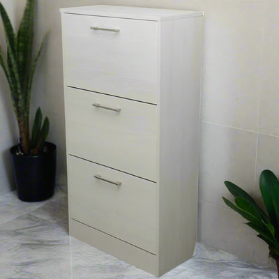 Virginia Shoe Storage Cabinet with 3 Compartments Pine Canyon