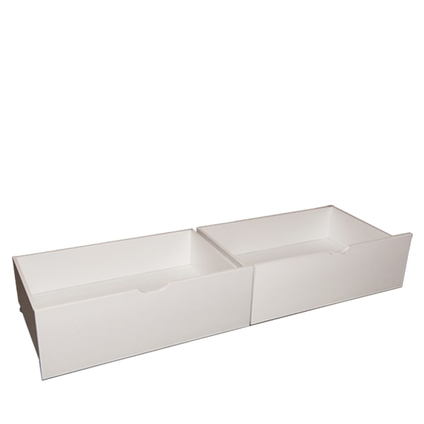 white solid wood drawers for bed and bunk bed